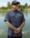 OUTDOORSMAN PERFORMANCE SHORT SLEEVE NAVY BUTTON UP - MENS